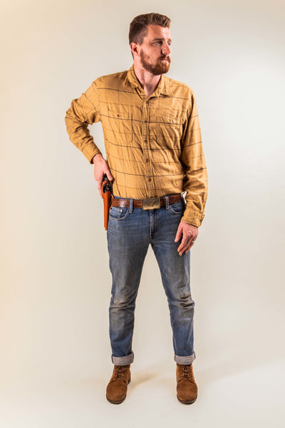 Thumbsnap Suede Lined Belt Holster - Revolver
