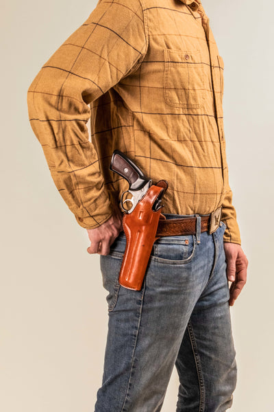 Thumbsnap Suede Lined Belt Holster - Revolver