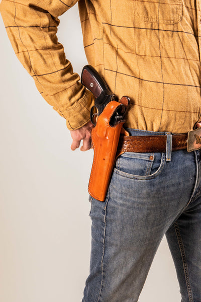 Thumbsnap Suede Lined Belt Holster - Revolver